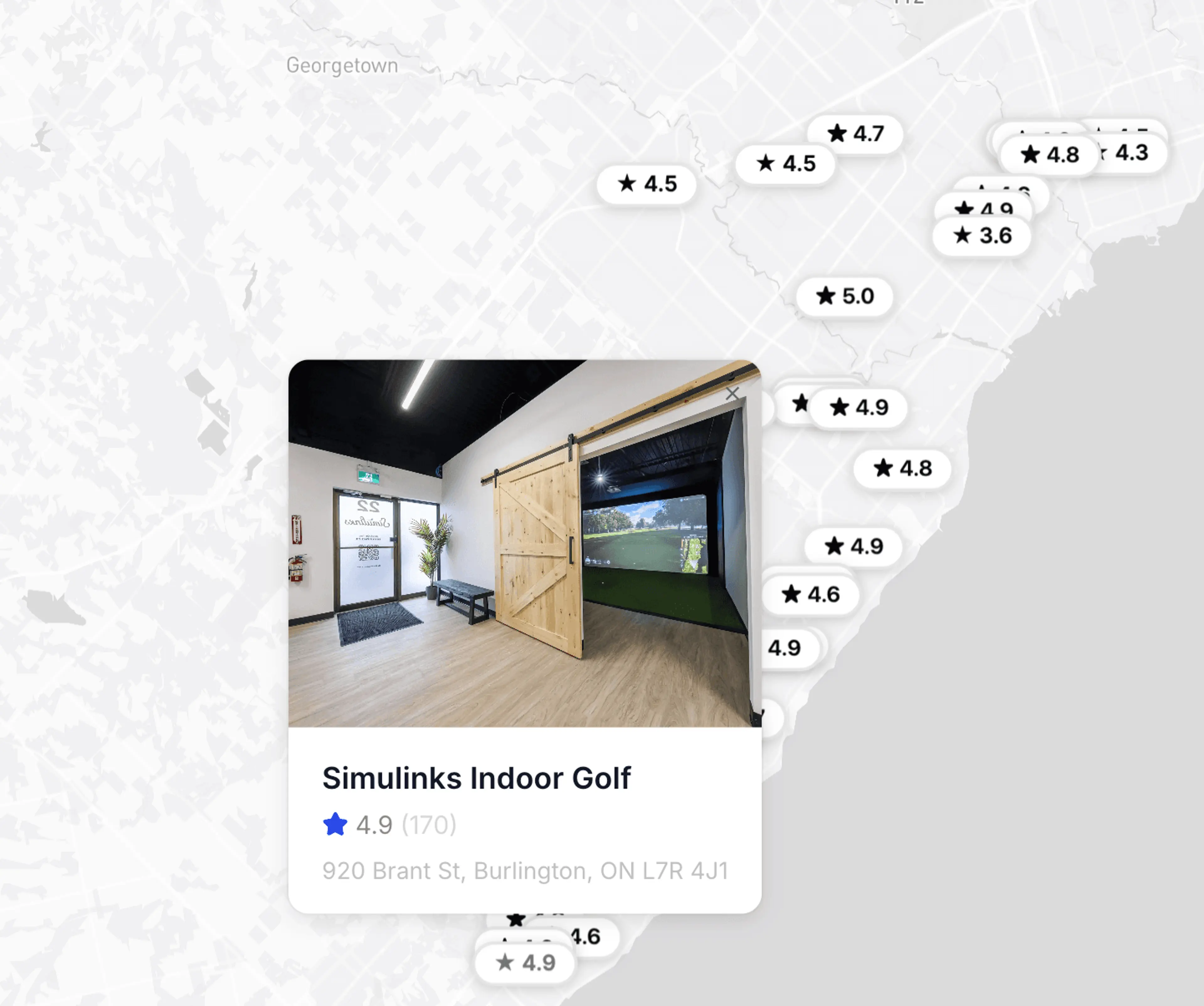 Simulinks Indoor Golf in Burlington Ontario on Teebly.io