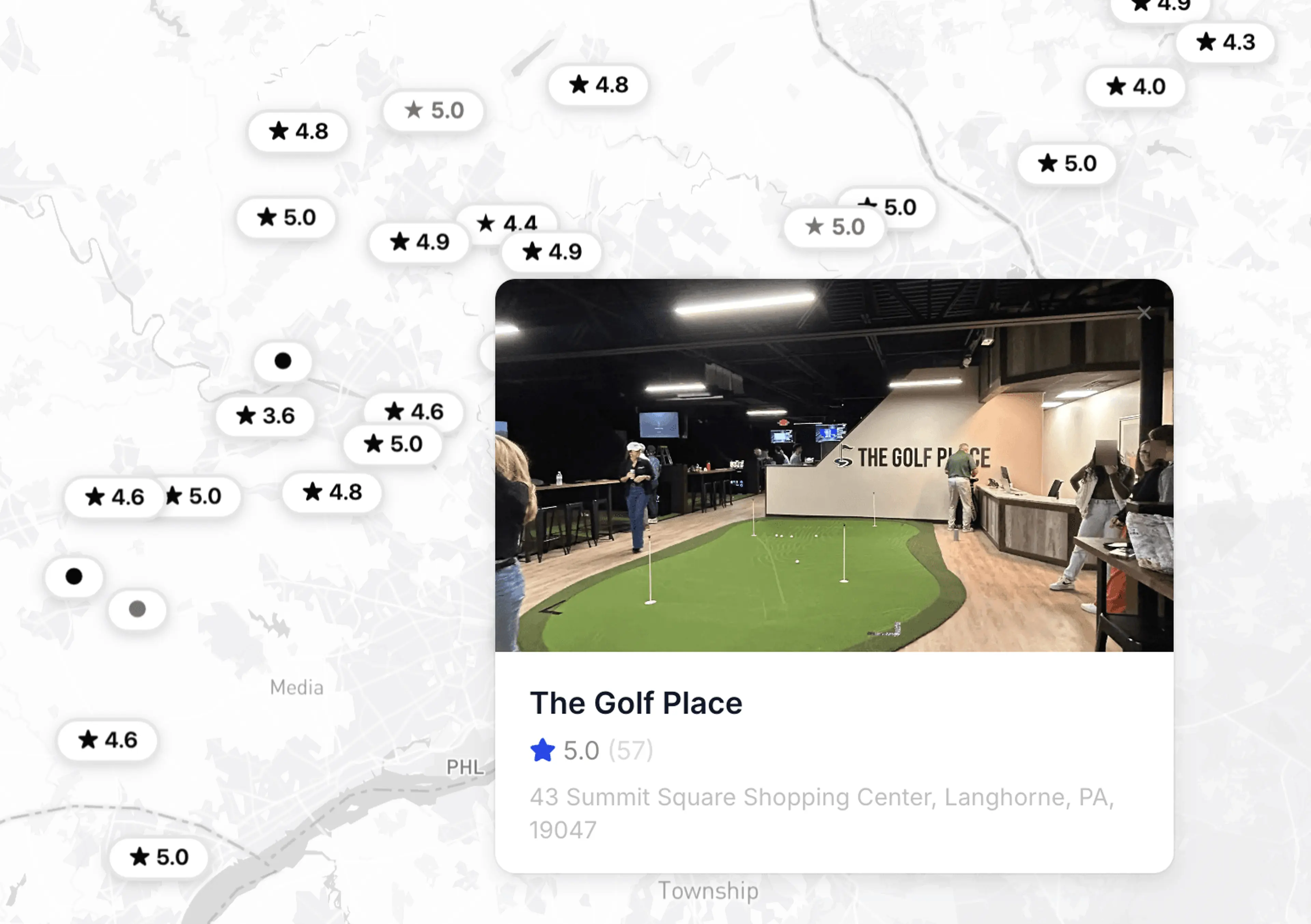 The Golf Place on Teebly